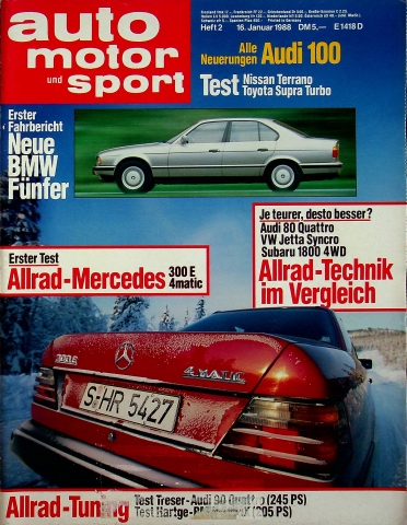 Deckblatt Auto Motor und Sport (02/1988)